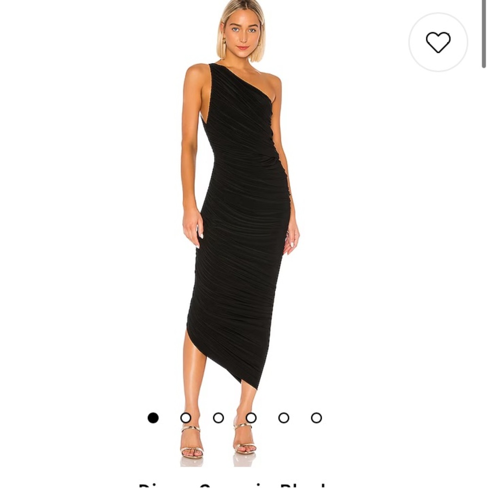 Norma Kamali Black One-Shoulder Dress